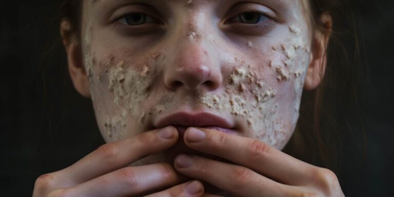 Zanieczyszczona skóra twarzy