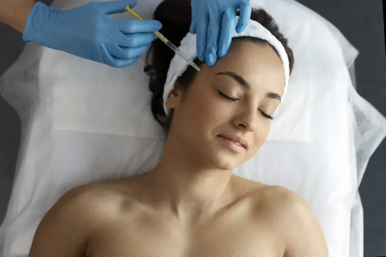 beautiful woman during facial mesotherapy for smoo 2023 11 27 05 30 54 utc